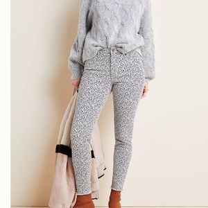 Anthropologie Black and White Cropped Jeans